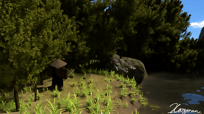 Samurai in the forest