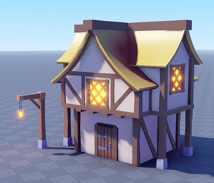 MedievalHouseAndLamp