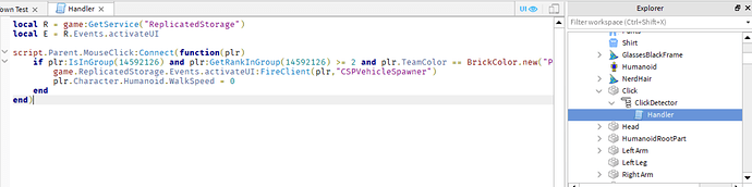 Opens UI