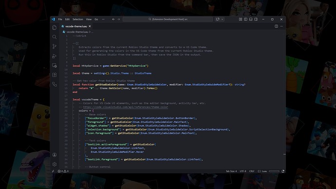 Roblox Studio Dark Default