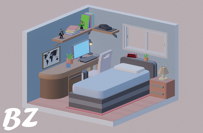 Custom Room (Low- Poly)