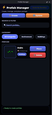 Main Prefab UI