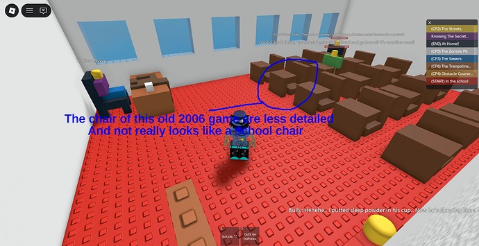 The chairs are less detailed