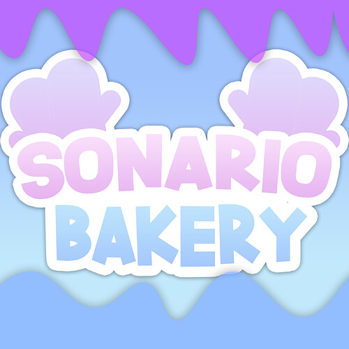 pink and blue logo