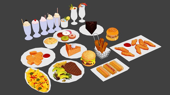 Retro Diner Foods n Beverages