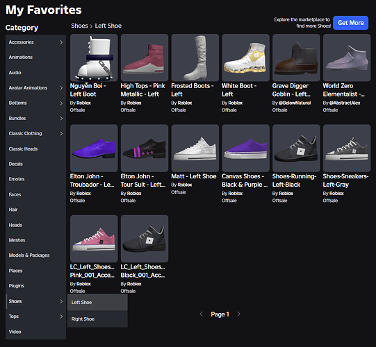 Do note the "Bundles" category consists of Characters and Animations only.