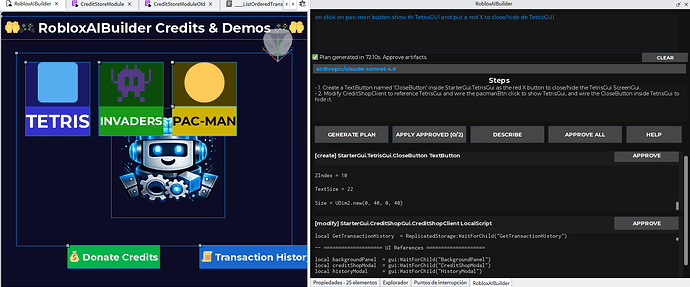Add nwe butons and click behaviour over alrady GUI ltms