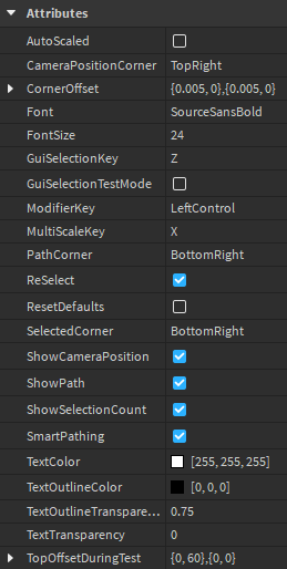 Explorer Info - Settings