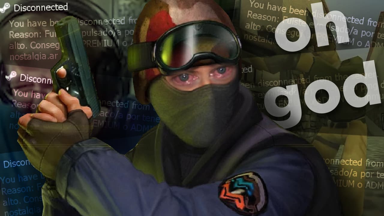 what +300 ping looks like on CS 1.6