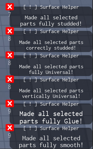 Surface Helper - All Selection Action Notifications