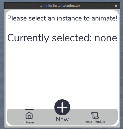 main menu when you first open the plugin