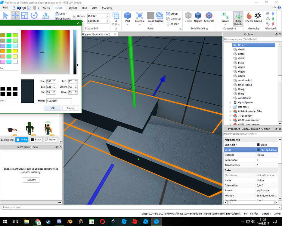 Color 3 CSG union issue - Studio Bugs - Developer Forum | Roblox