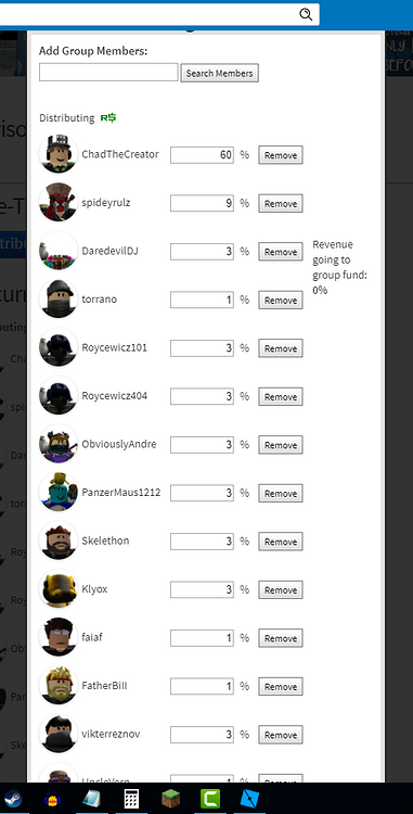 Group Payout UI Bug - Website Bugs - Developer Forum | Roblox