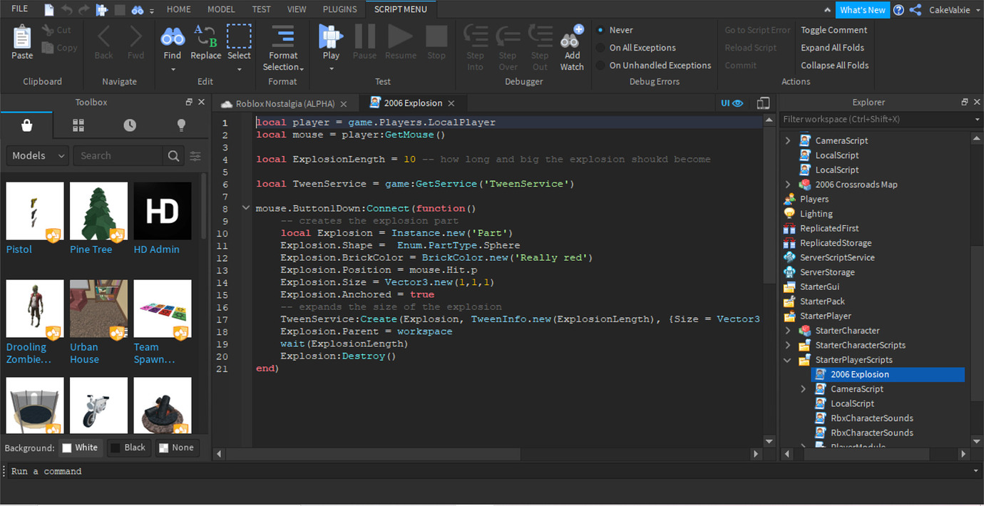 How To add 2006 explosions - Scripting Support - Developer Forum | Roblox