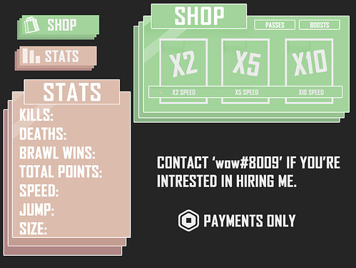 Sim skills and shop UI (modern)