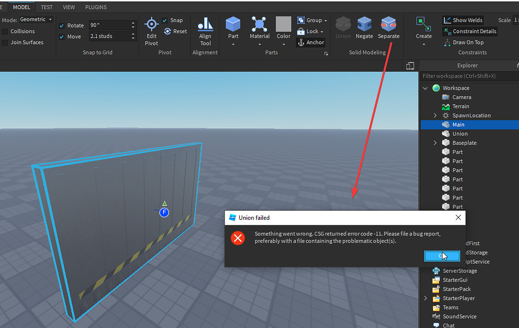 "Something went wrong. CSG returned error code -11" - Studio Bugs ...