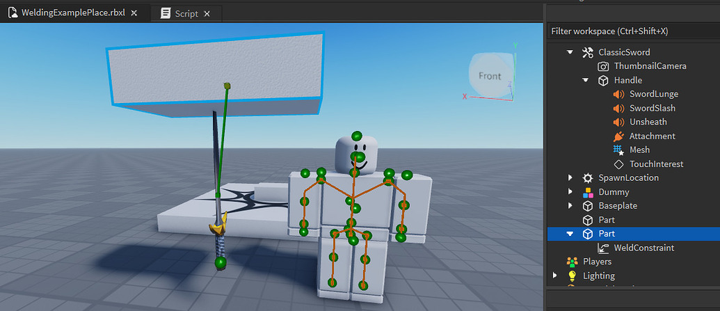 Weld all the children of a model to player - Scripting Support ...