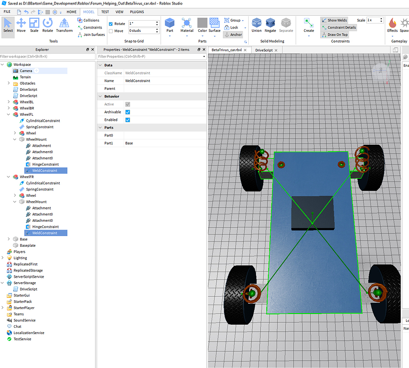 Roblox Tutorial Car Not Steering - Scripting Support - Developer Forum ...