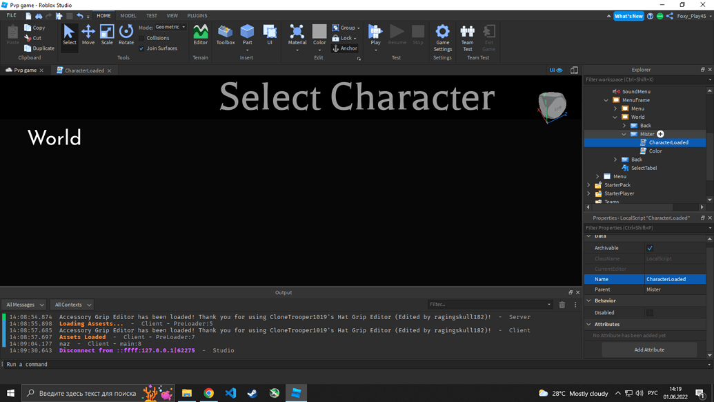 Morph and select character - Scripting Support - Developer Forum | Roblox