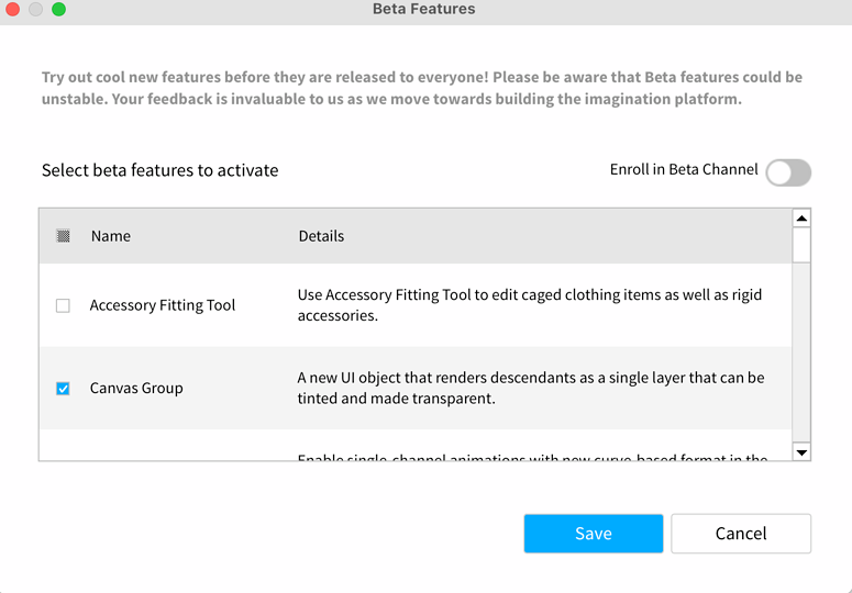 CanvasGroup Beta Group Transparency on UI Groups Announcements