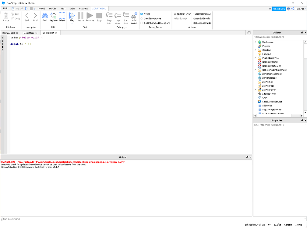 Expected identifier when parsing expression, got '[' - Scripting ...