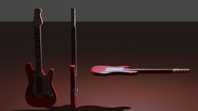 Rendered guitar