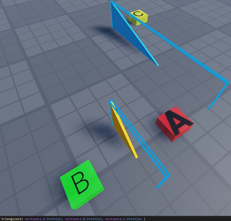 Turning three points into a triangle, need help rotating the wedges ...