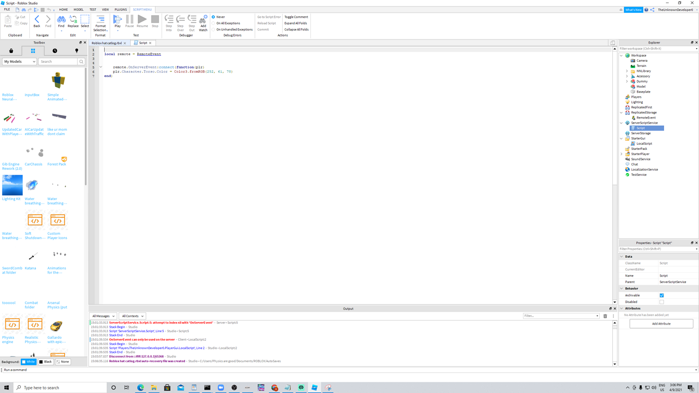 Help with local scripts and the server - Scripting Support - Developer ...