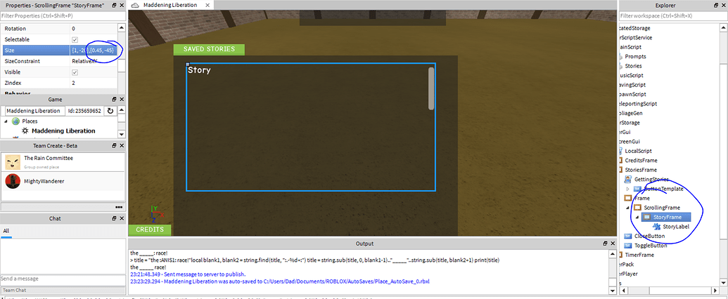Nested ScrollingFrame scaling not displaying properly - Studio Bugs ...