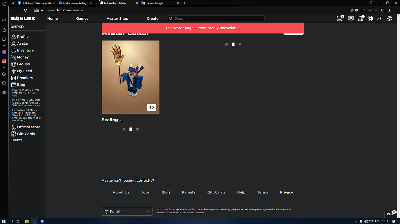 Avatar Service Failing - Website Bugs - Developer Forum | Roblox