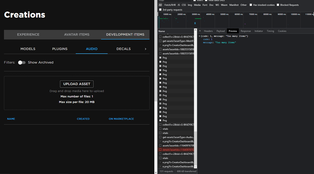 Audio Assets do not Load on Creator Dashboard - Website Bugs ...
