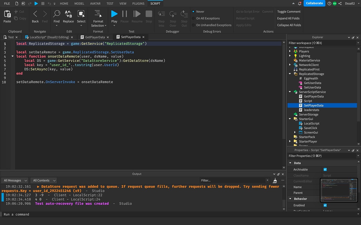 Why, I can't save the global value? - Scripting Support - Developer ...