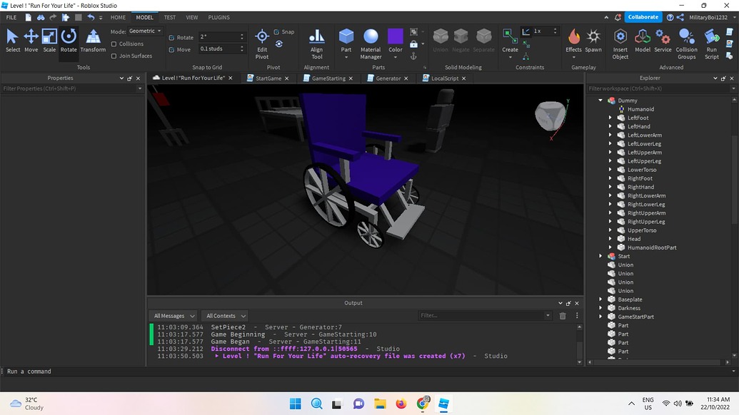 Wheelchair model made by parts Creations Feedback Developer Forum