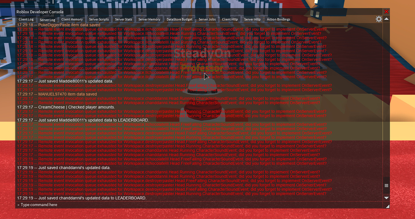 CharacterSoundEvent error - Engine Bugs - Developer Forum | Roblox