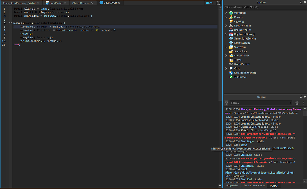 Script error with frame parent - Scripting Support - Developer Forum ...
