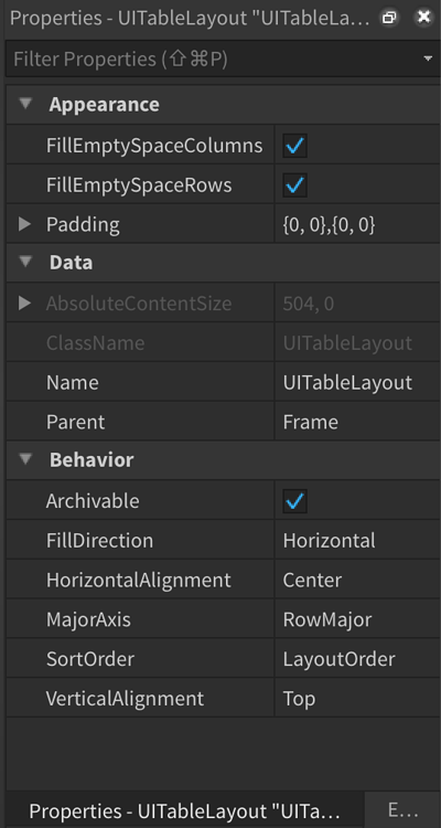 UITableLayout not scaling properly - Scripting Support - Developer ...
