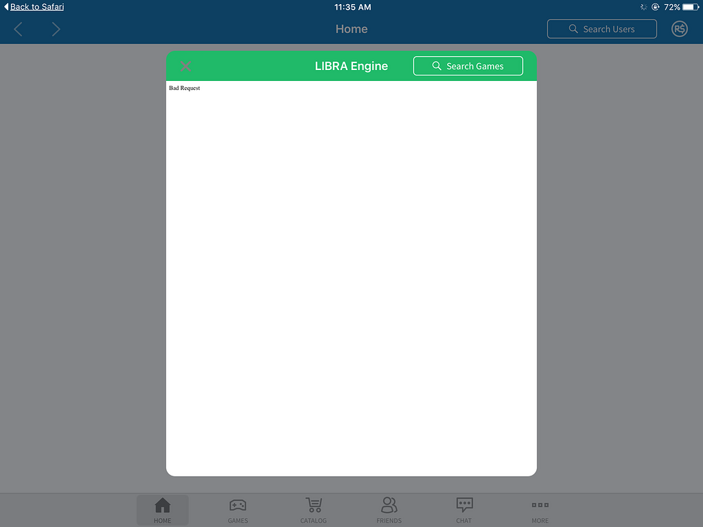 "Bad Request" Error - Mobile Bugs - Developer Forum | Roblox