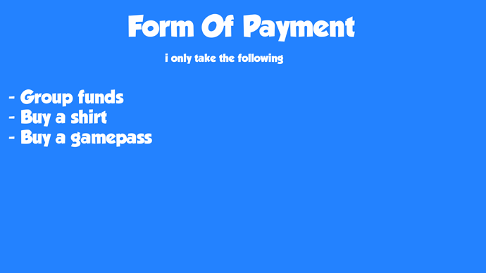form of payment