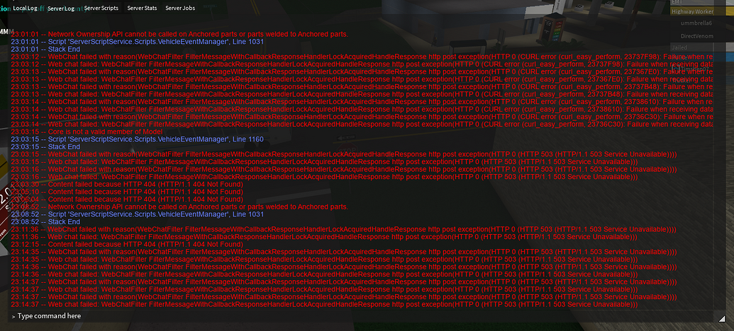 HTTP 0 everywhere - Engine Bugs - Developer Forum | Roblox