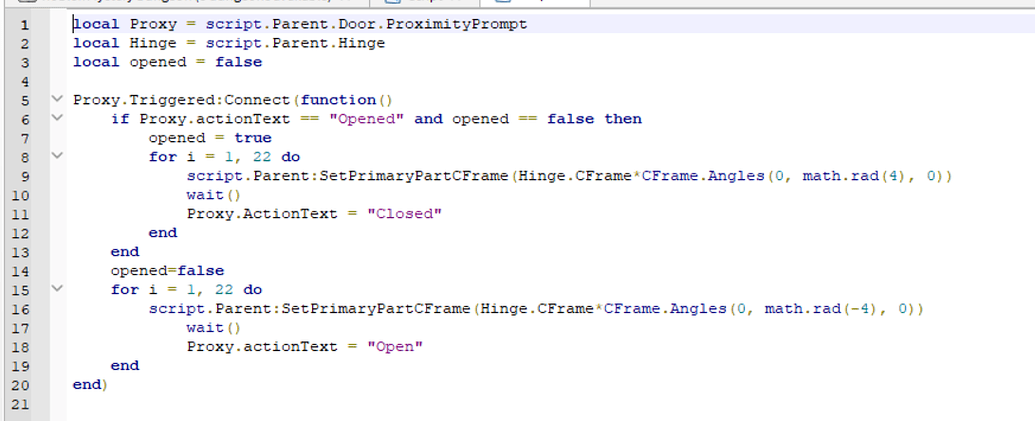 Script problem with ProximityPrompt Door - Scripting Support ...
