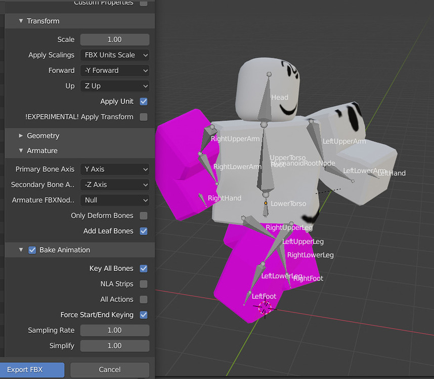FBX animation from blender is broken in studio - Art Design Support ...