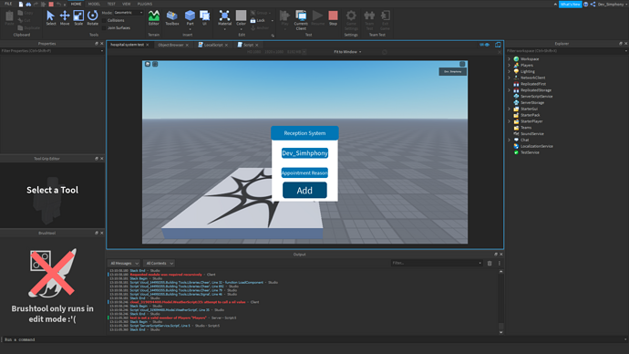 hospital system test - Roblox Studio 15_05_2021 13_11_12