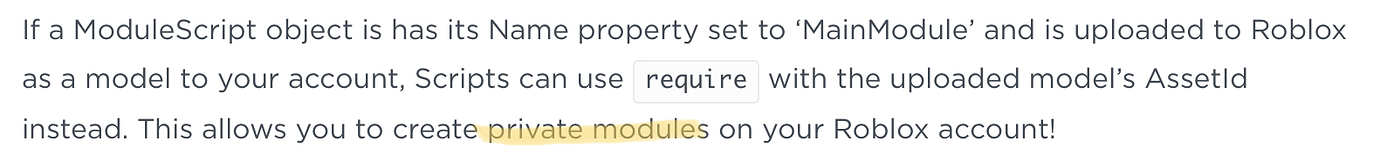 How do PrivateModules work? - Scripting Support - Developer Forum | Roblox