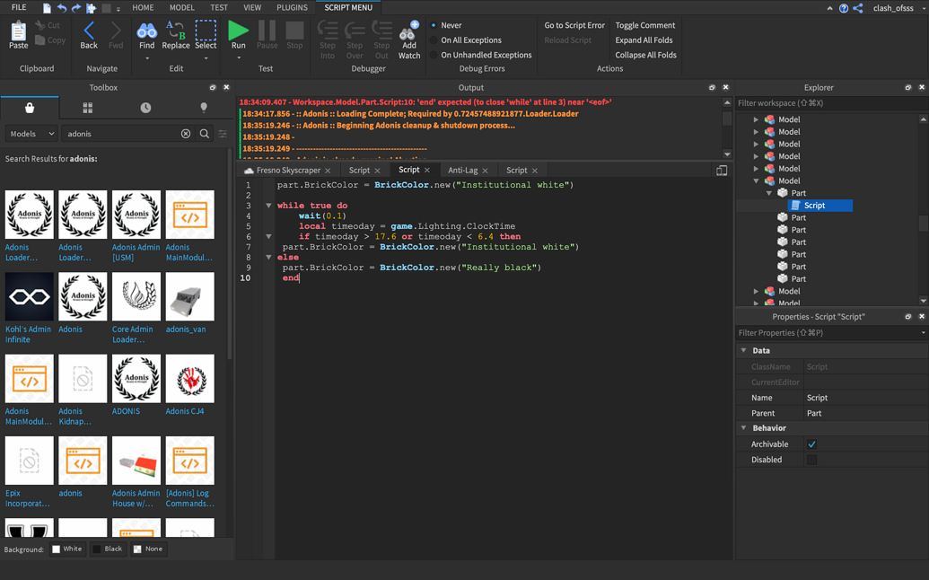 Brick color changing script not working - Scripting Support - Developer ...