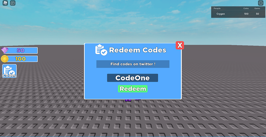 Redeem Code System - Community Resources - Developer Forum | Roblox