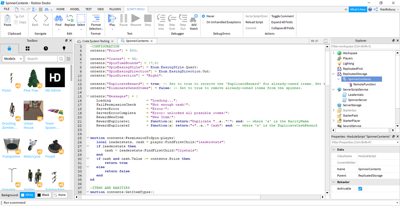 Help with Crate/Spin System - Scripting Support - Developer Forum | Roblox
