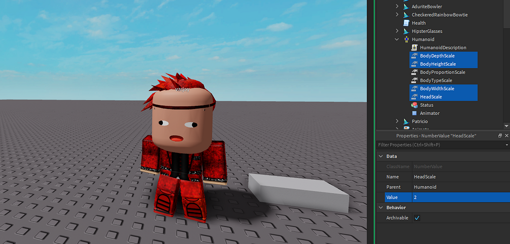 How can I resize a Roblox character with code - Scripting Support ...