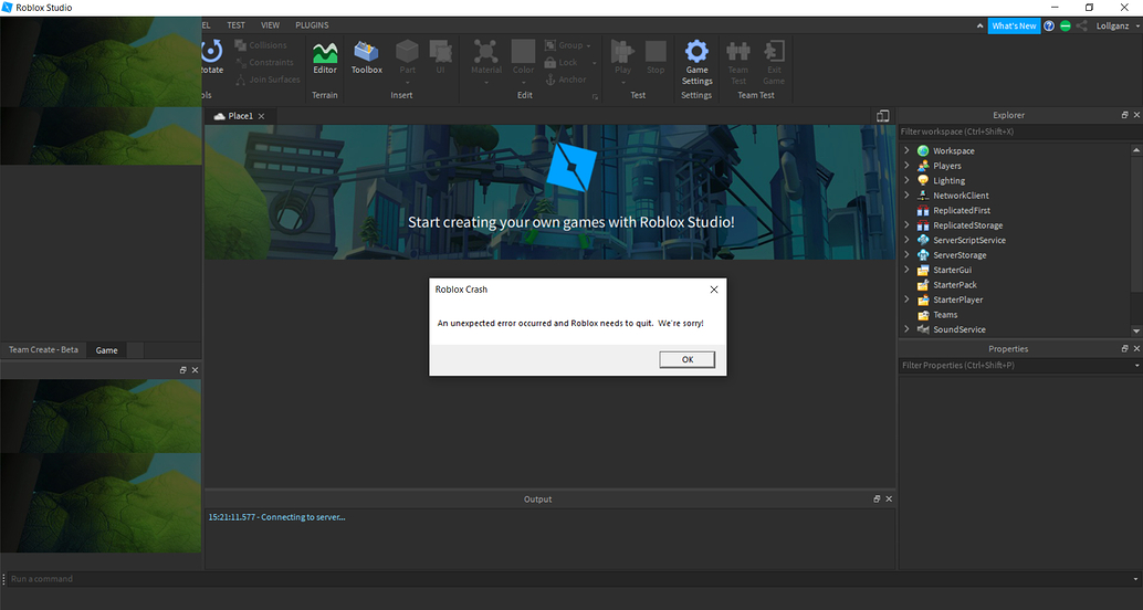 Studio Crashing Upon Start-Up in Group Places - Studio Bugs - Developer ...
