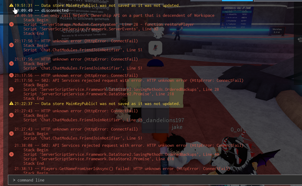 HTTPError: ConnectFail - Engine Bugs - Developer Forum | Roblox