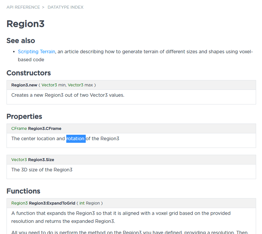 Making rotated Region3's - Scripting Support - Developer Forum | Roblox